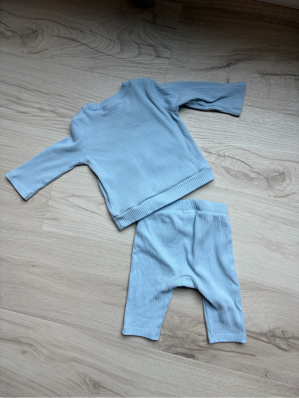Old Navy Light Blue Ribbed Baby Matching Set - Picture 4 of 4